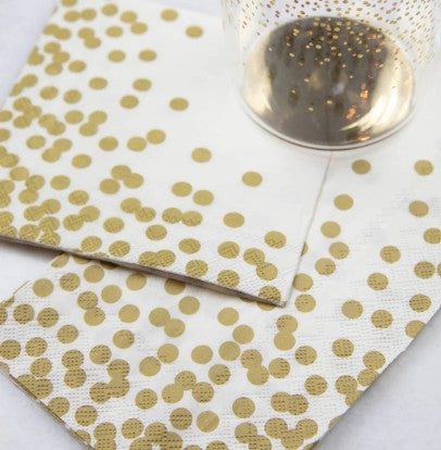 Hester & Cook Gold Confetti Napkins