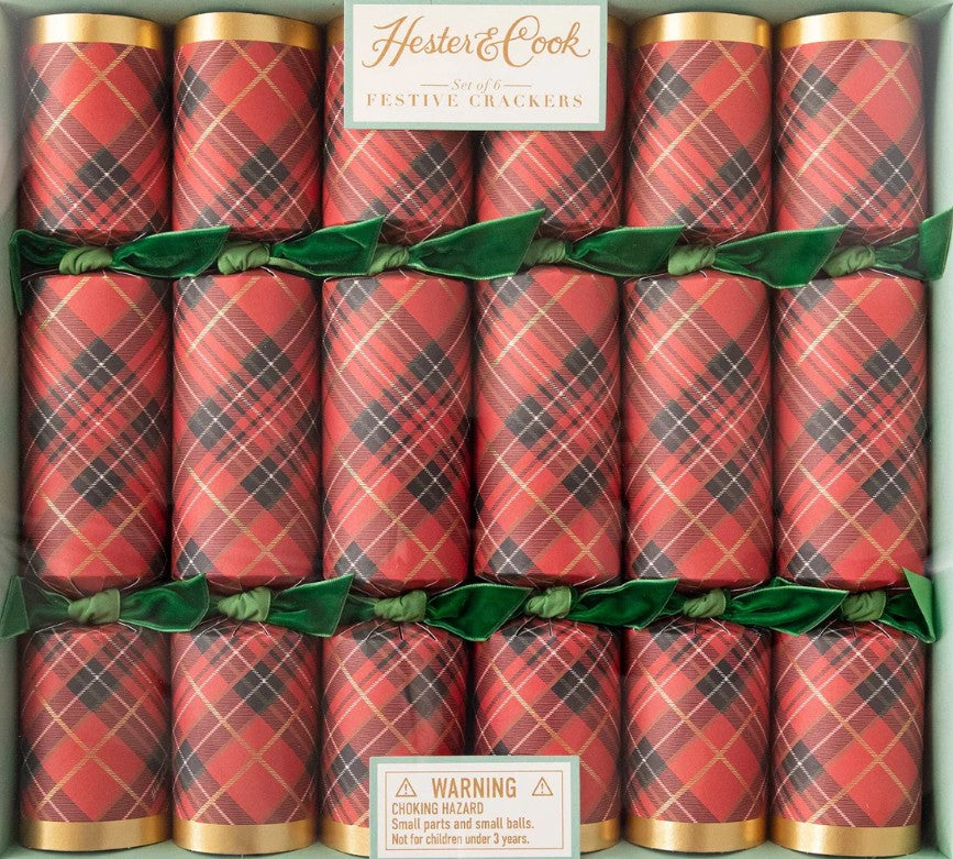Hester & Cook Red Plaid Crackers