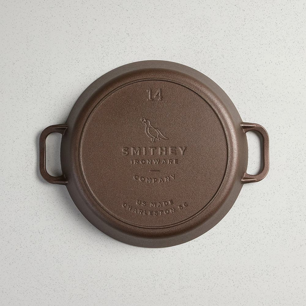 Smithey Ironware Cast Iron No. 14 Dual Handle Skillet