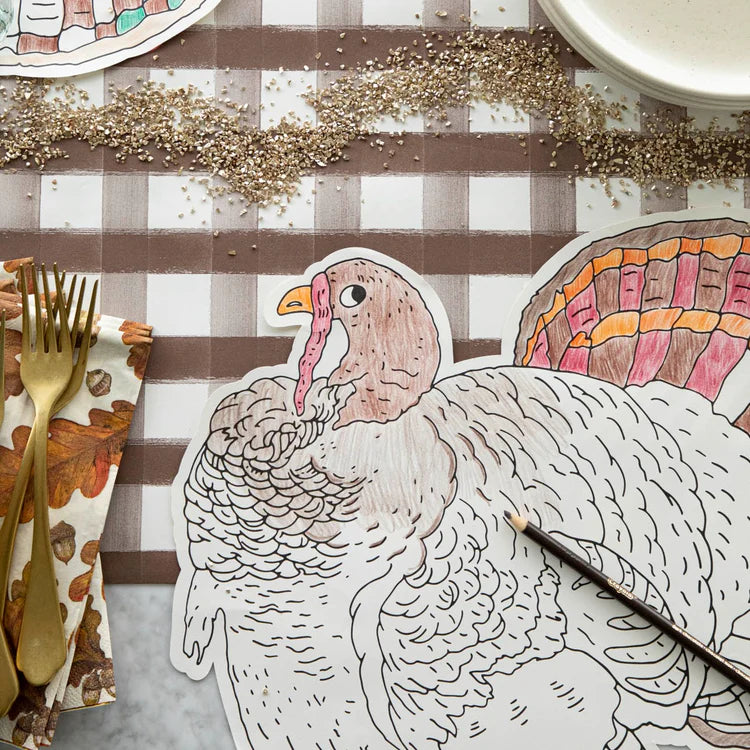 Hester & Cook Coloring Turkey Paper Placemat