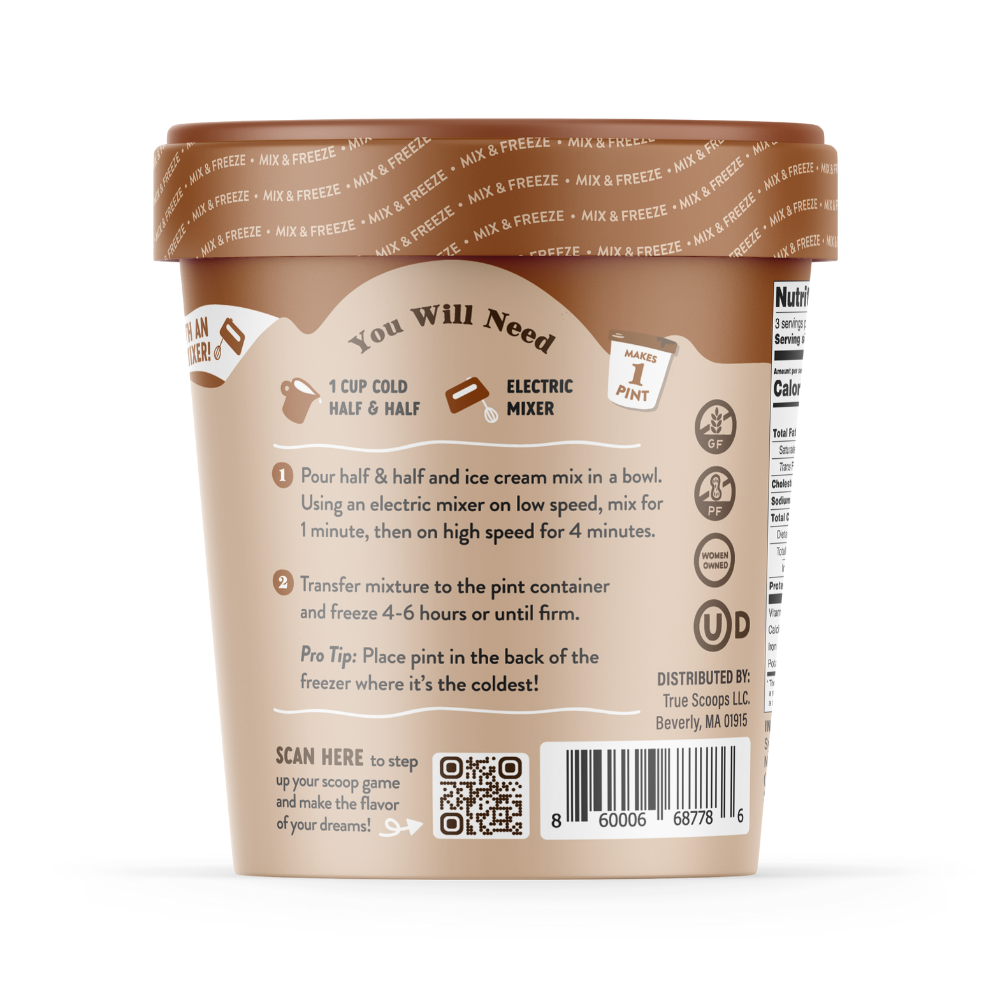 True Scoops Chocolate Ice Cream Mix