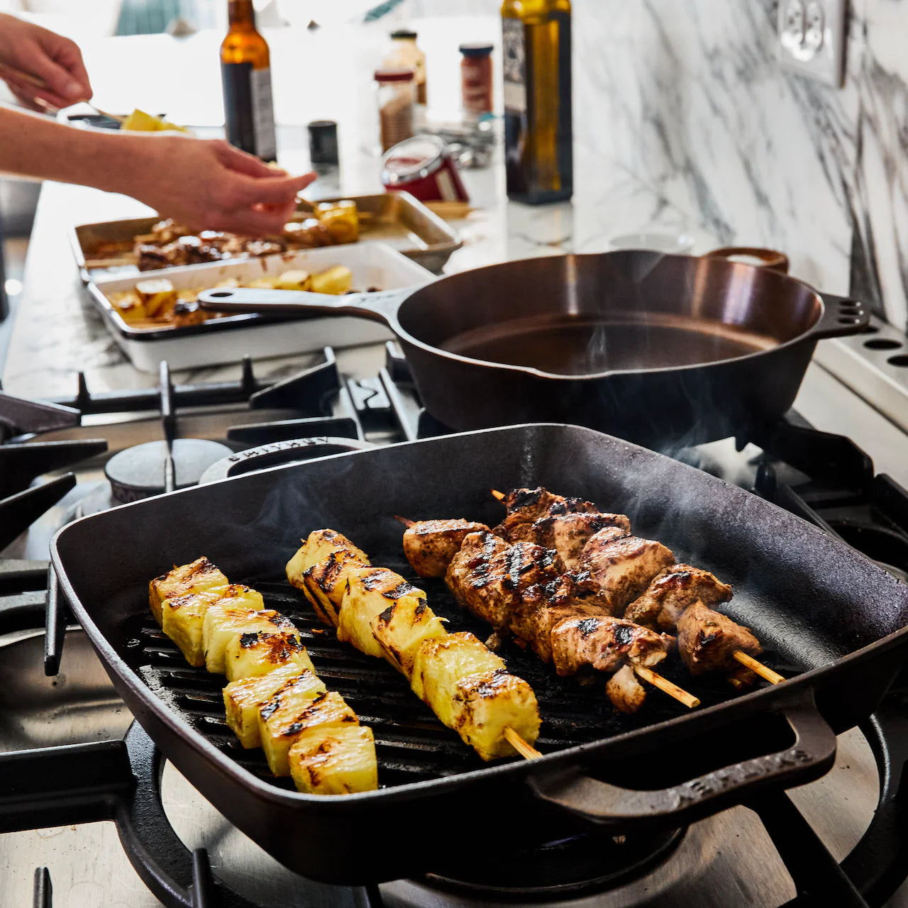 Smithey Ironware Cast Iron No. 12 Grill Pan