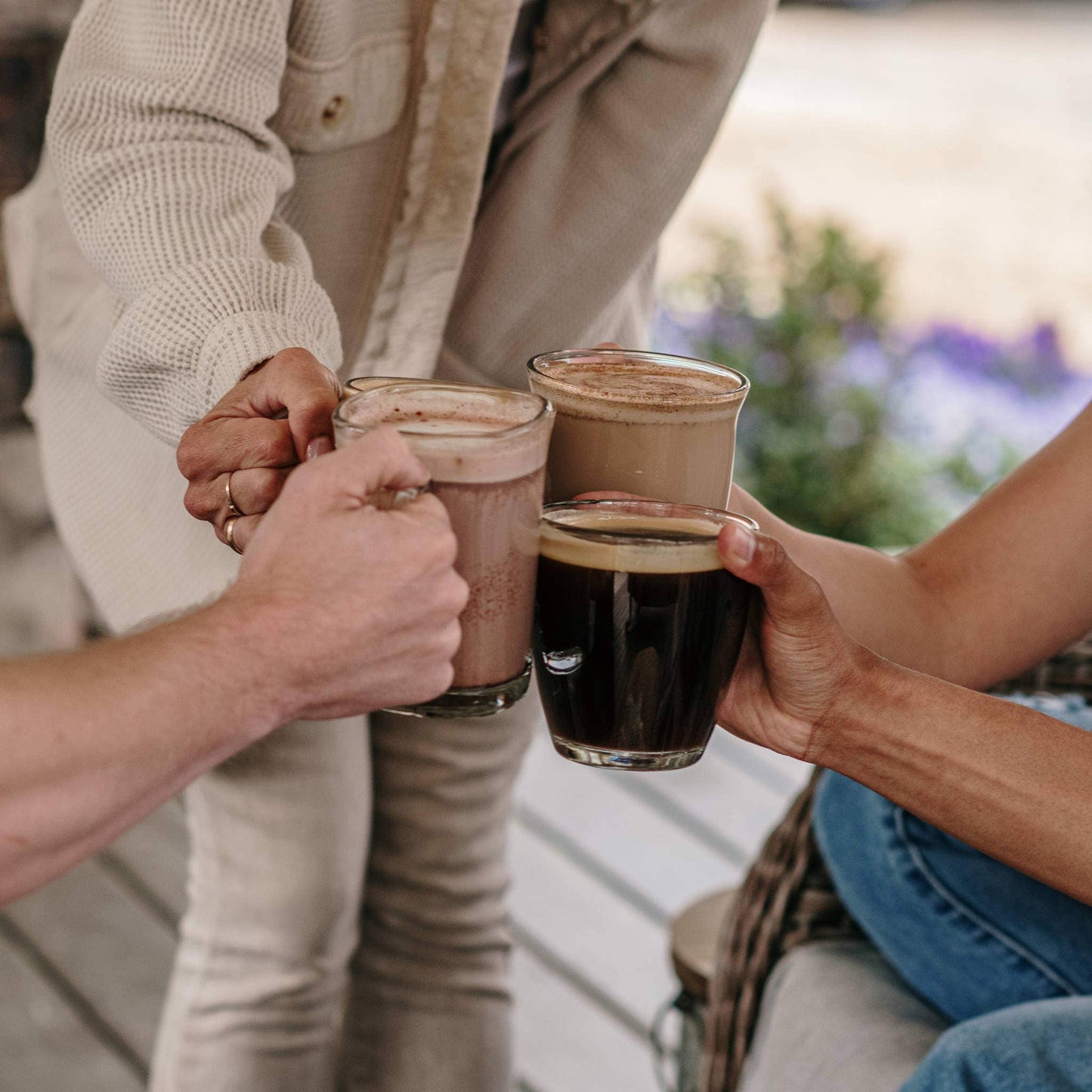 Kona Glass Coffee Mugs, 16-ounce