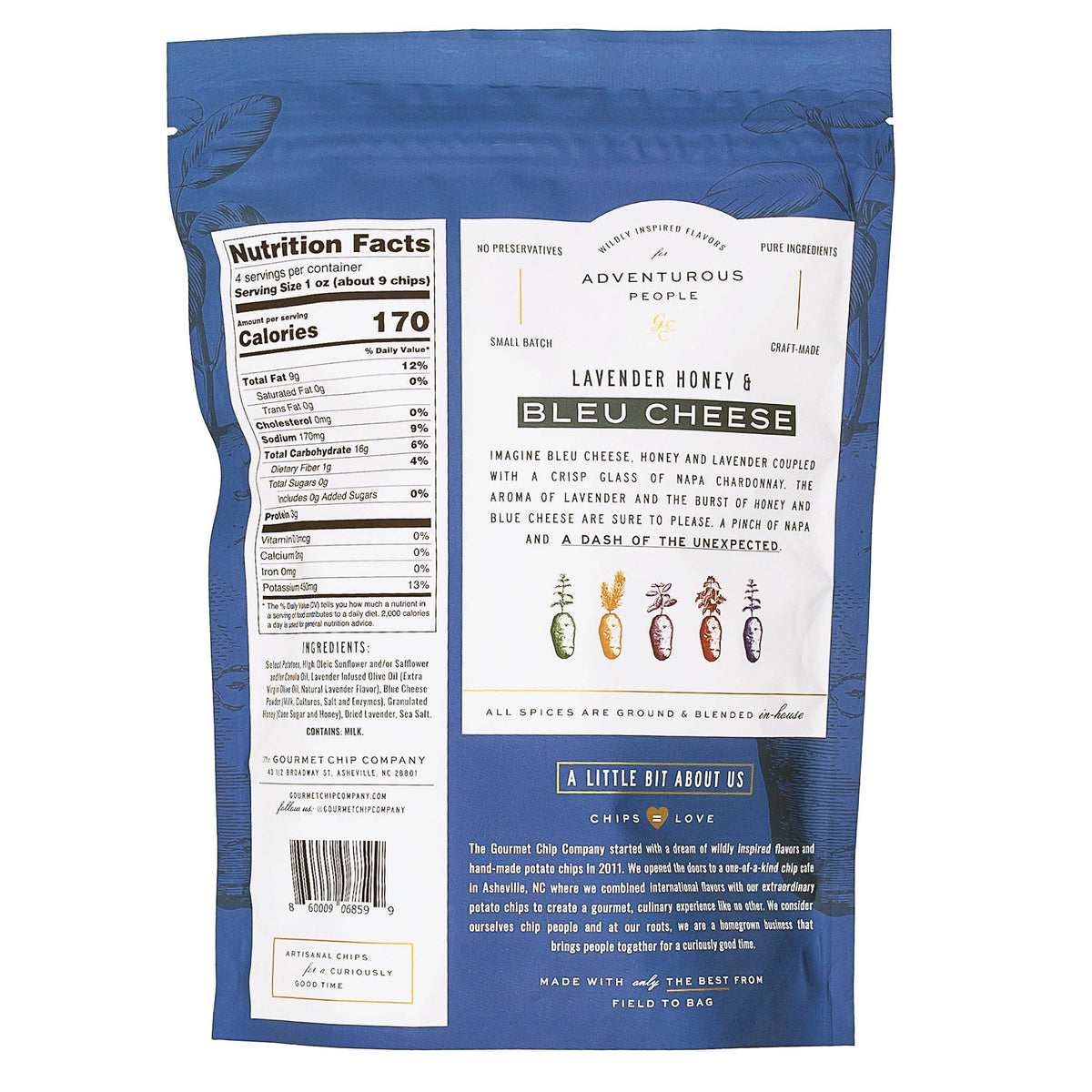 Lavender Honey Blue Cheese Thick Cut Potato Chips