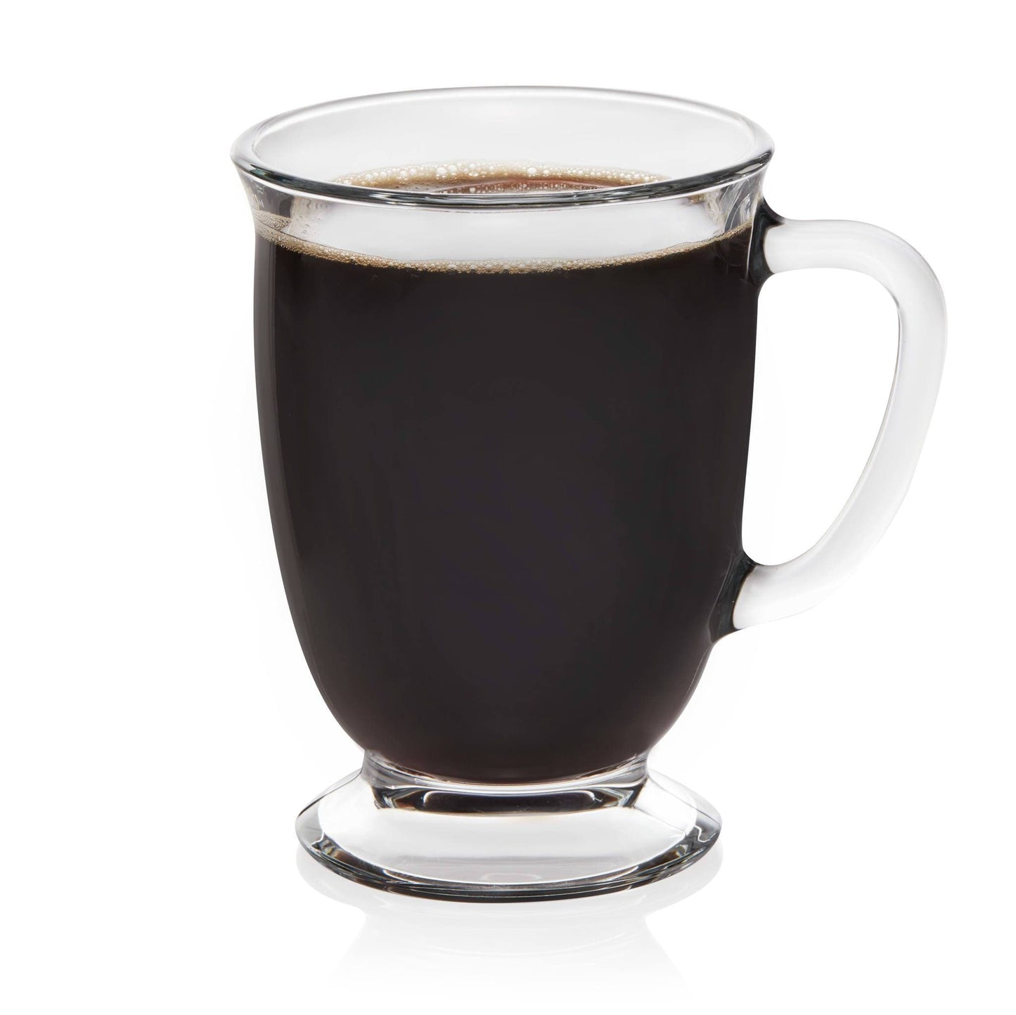 Kona Glass Coffee Mugs, 16-ounce