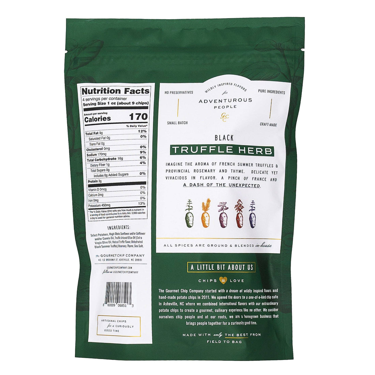Black Truffle Herb Thick Cut Potato Chips