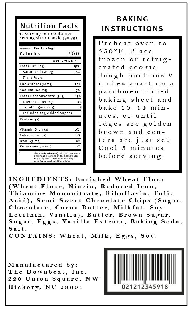 DASH Gourmet-to-Go, Chocolate Chip Cookies