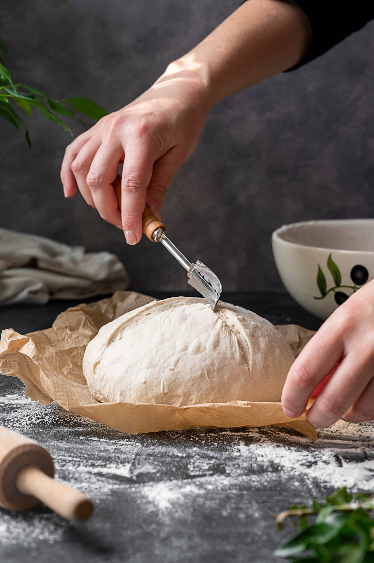 Stainless Steel Bread Lame With Handle, 15 Blades