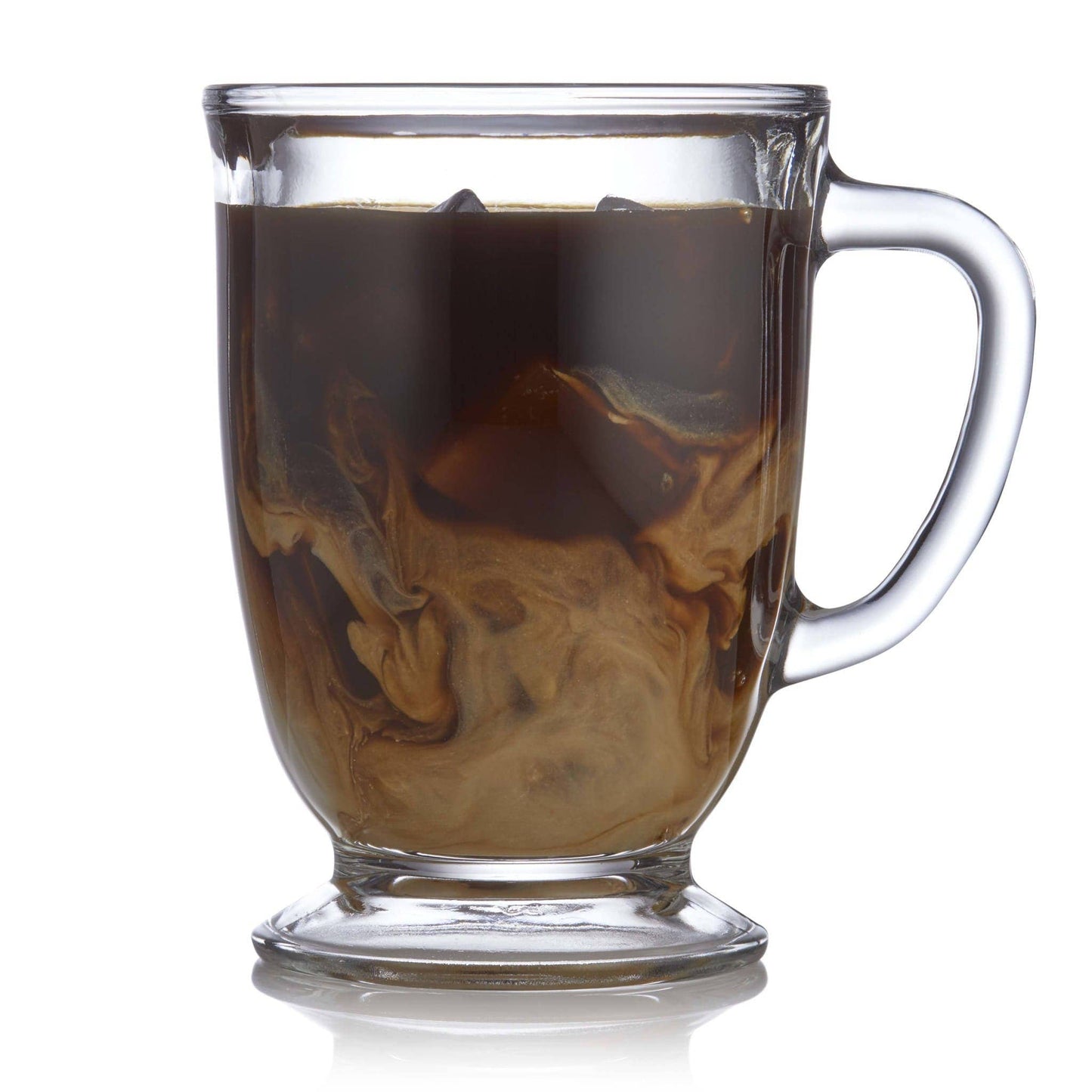 Kona Glass Coffee Mugs, 16-ounce