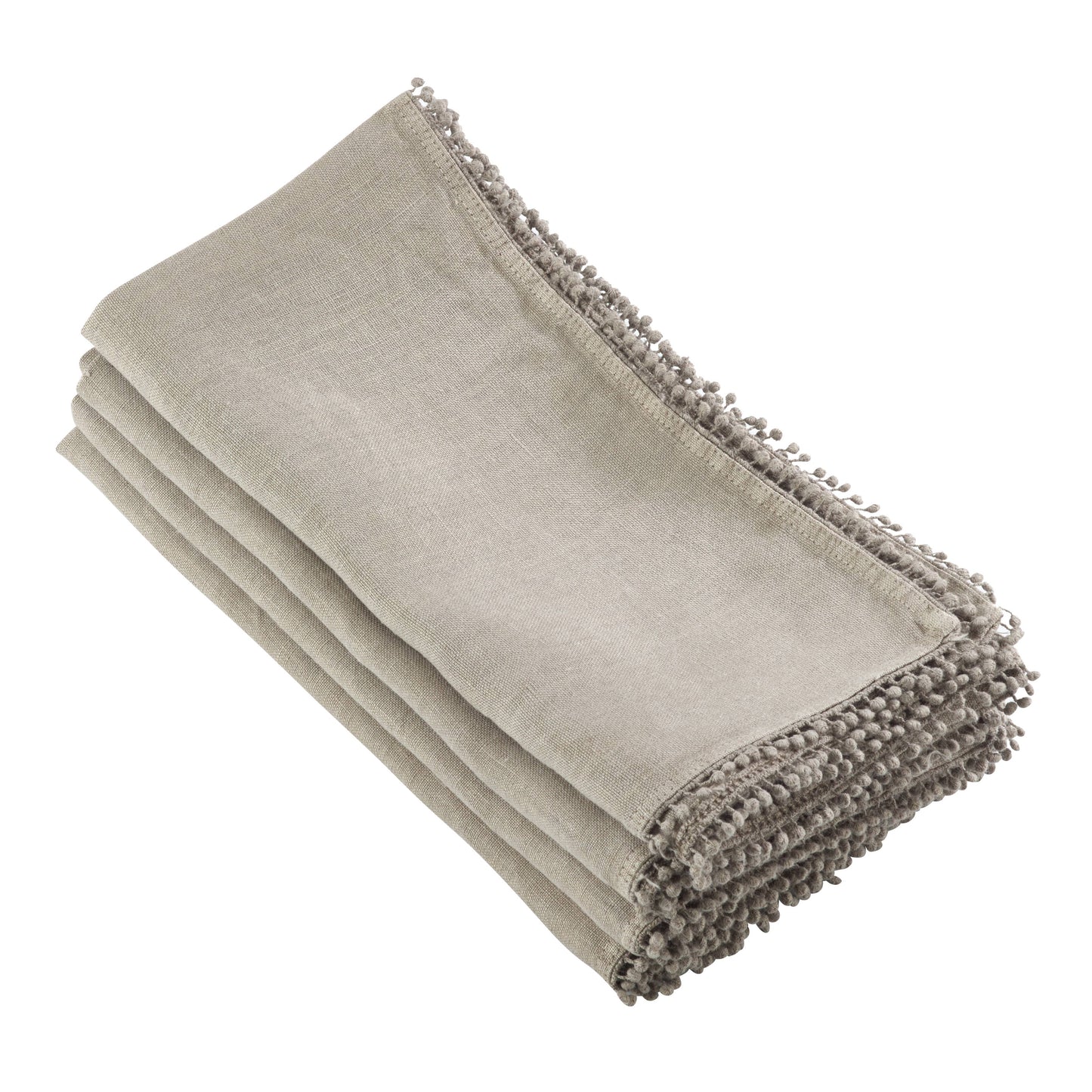 Pompom Border Linen Napkins