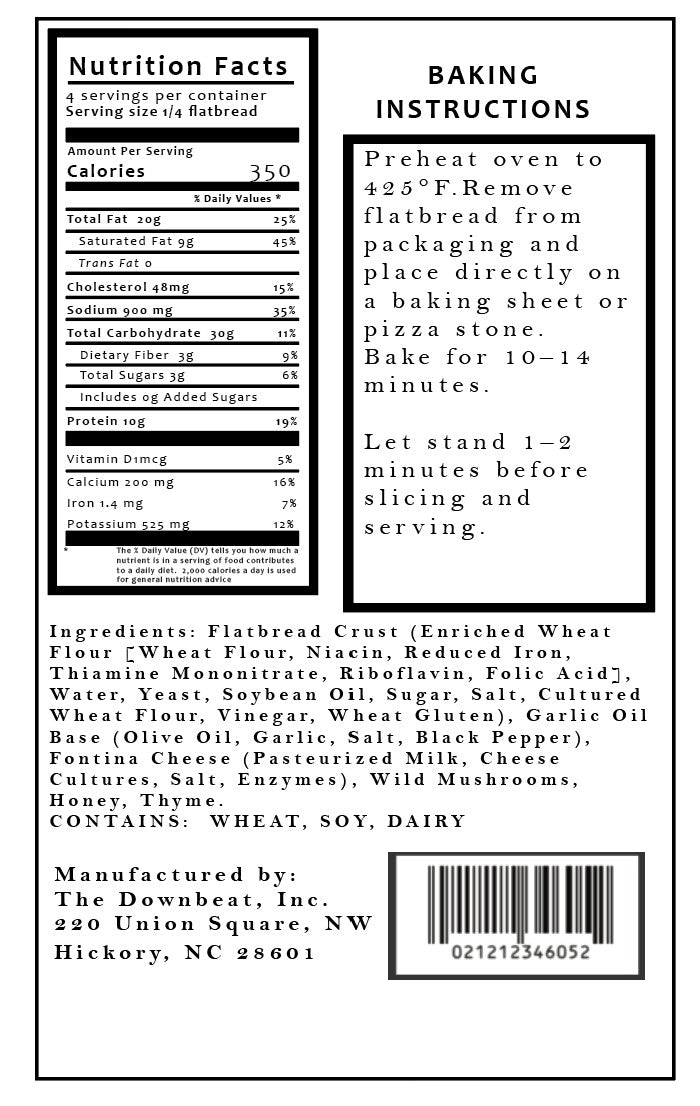 DASH Gourmet-to-Go, Wild Mushroom Flatbread