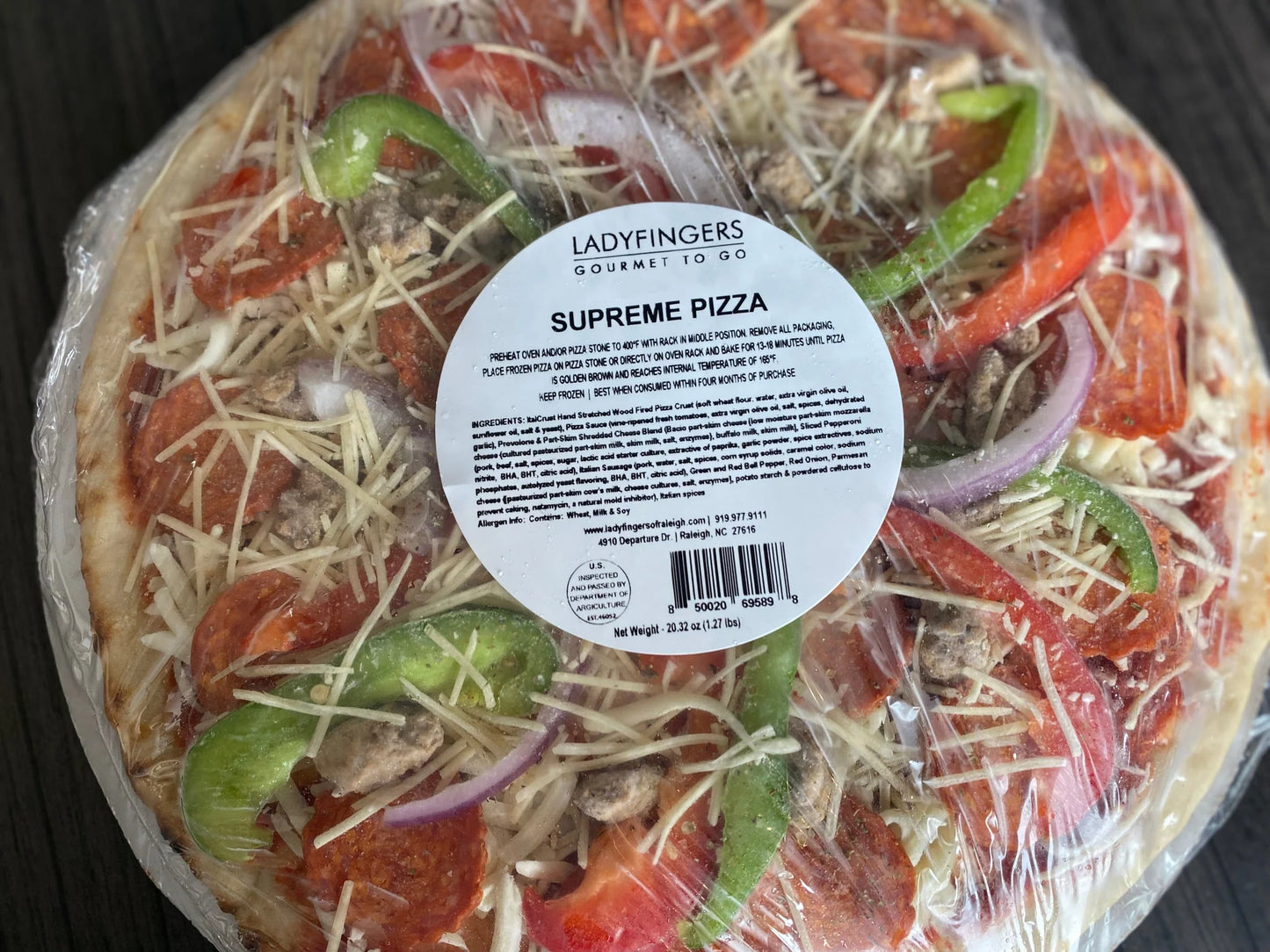 Ladyfingers Gourmet-to-Go Supreme 12" Pizza