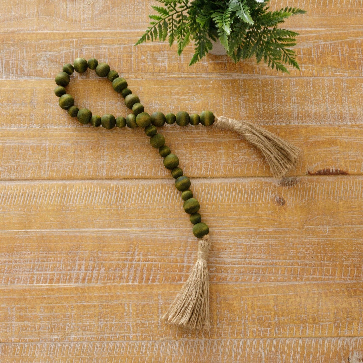 Olive Green Farmhouse Beads