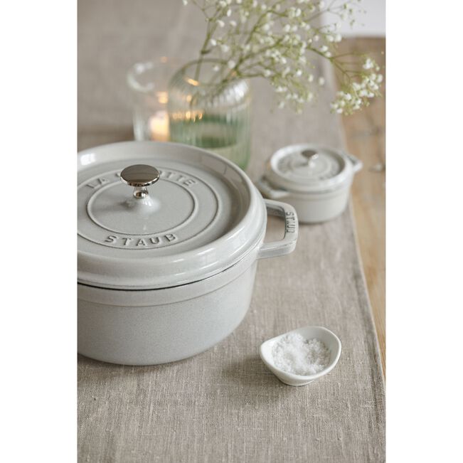 2.75 qt, Round, Cocotte, White Truffle