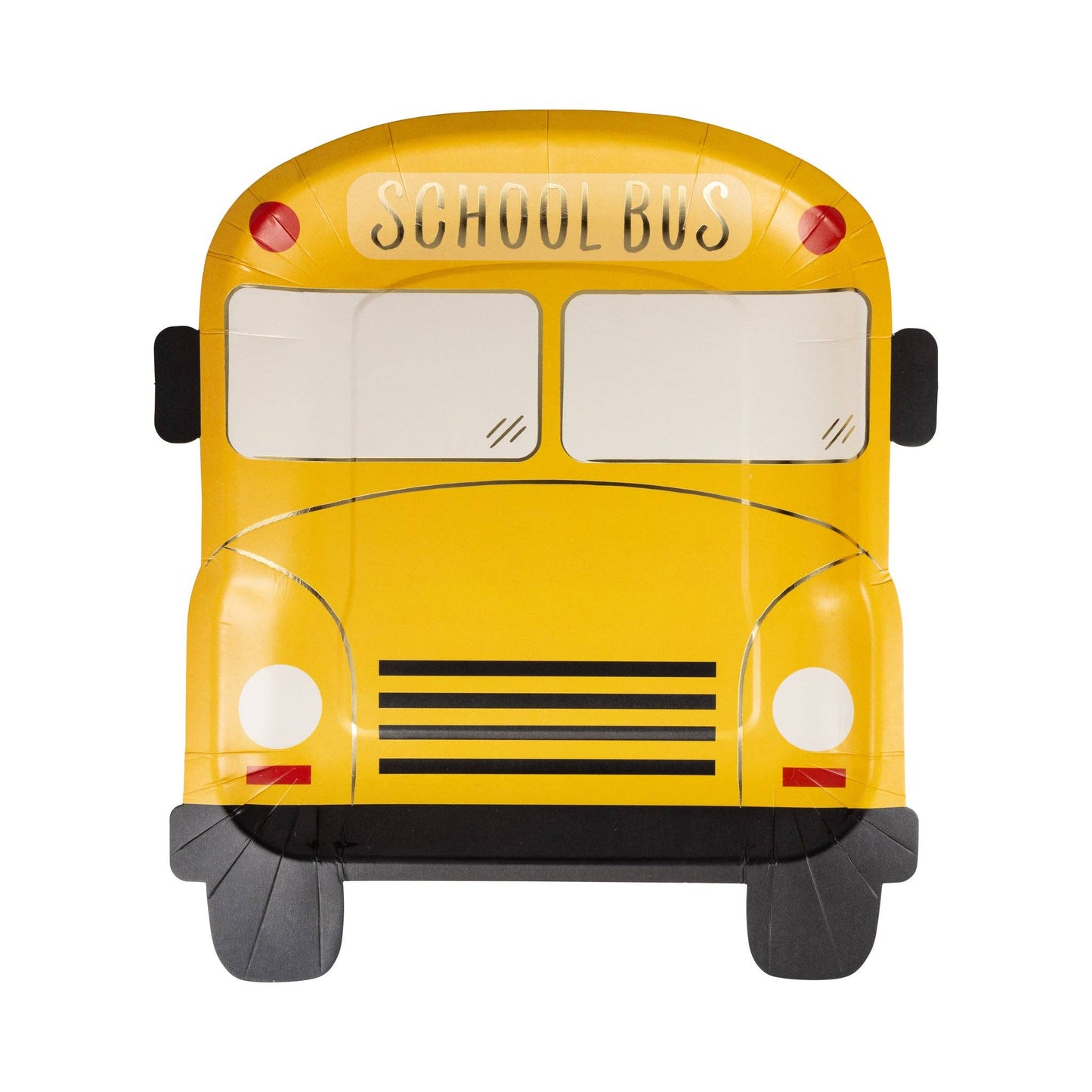 School Bus Shaped Paper Plate