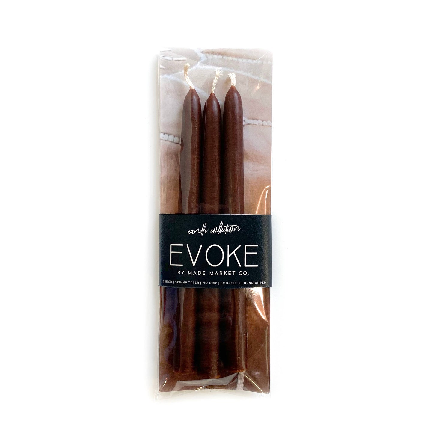 Skinny Tapered Candles - Umber