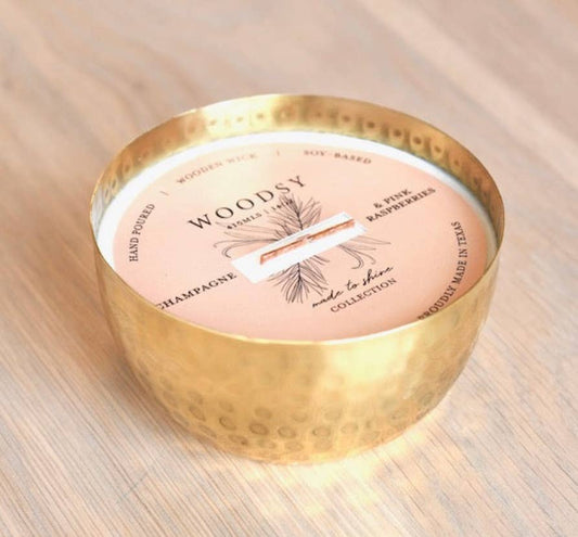 Champagne & Pink Raspberries Soy Candle