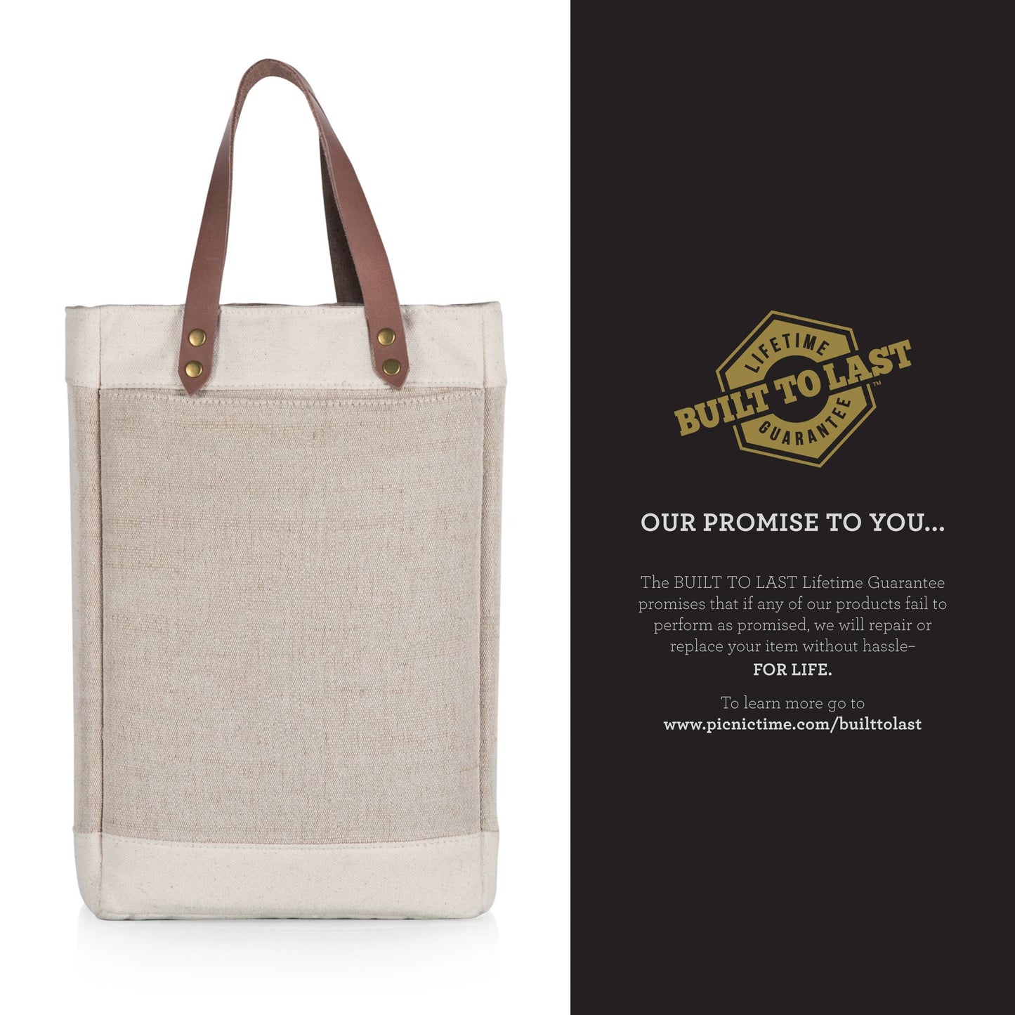 Pinot - Jute 2 Bottle Insulated Wine Bag