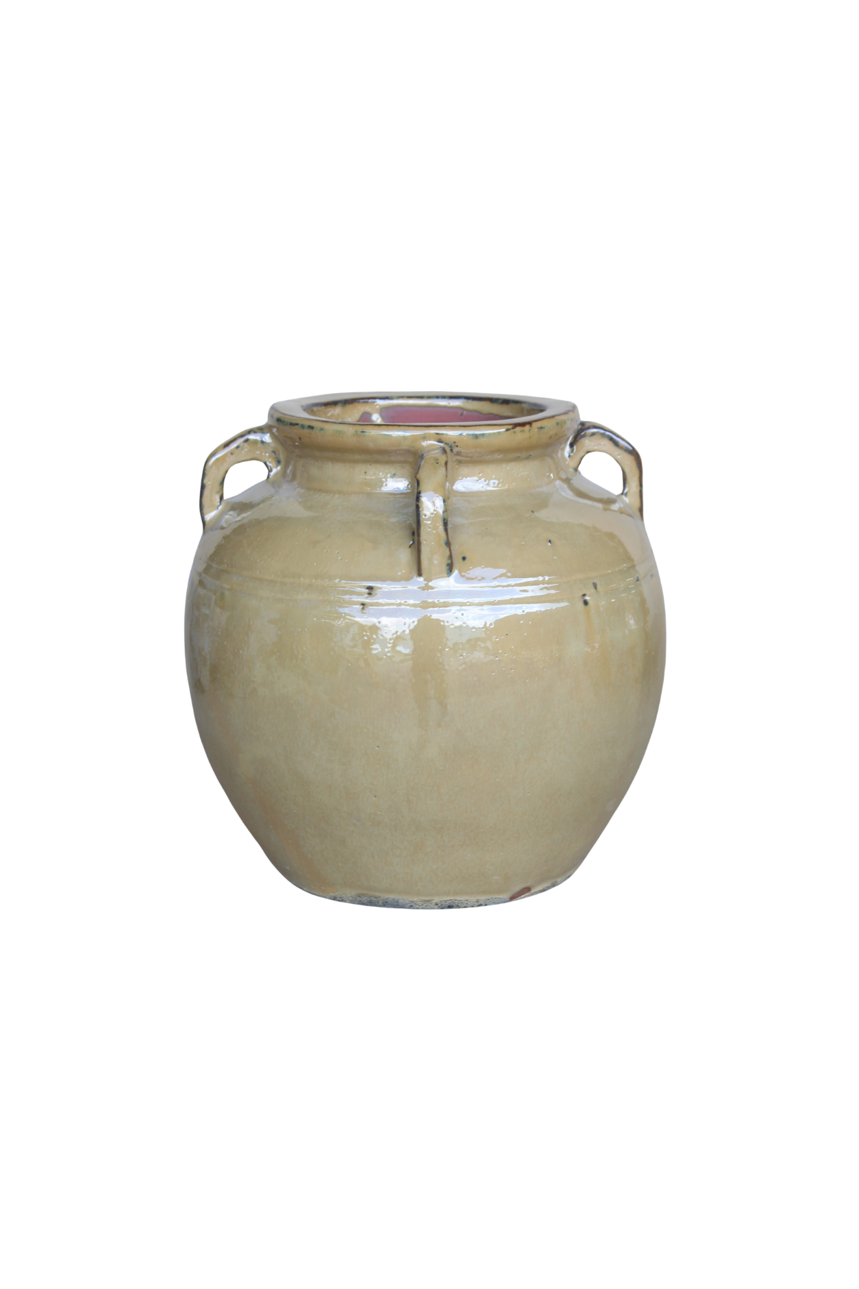 Chevalier Mustard Glazed Vase With Handles