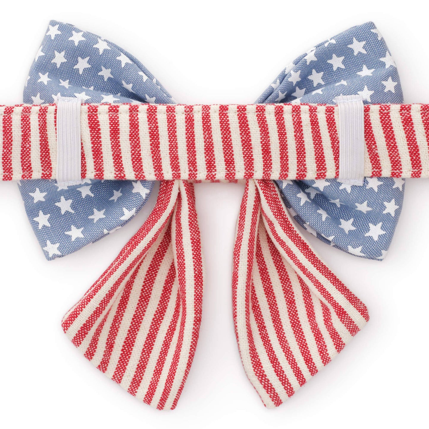 Stars and Stripes Summer Memorial Day Lady Dog Bow