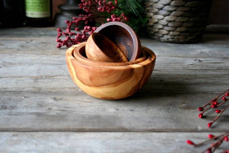 Olivewood Spice Bowls
