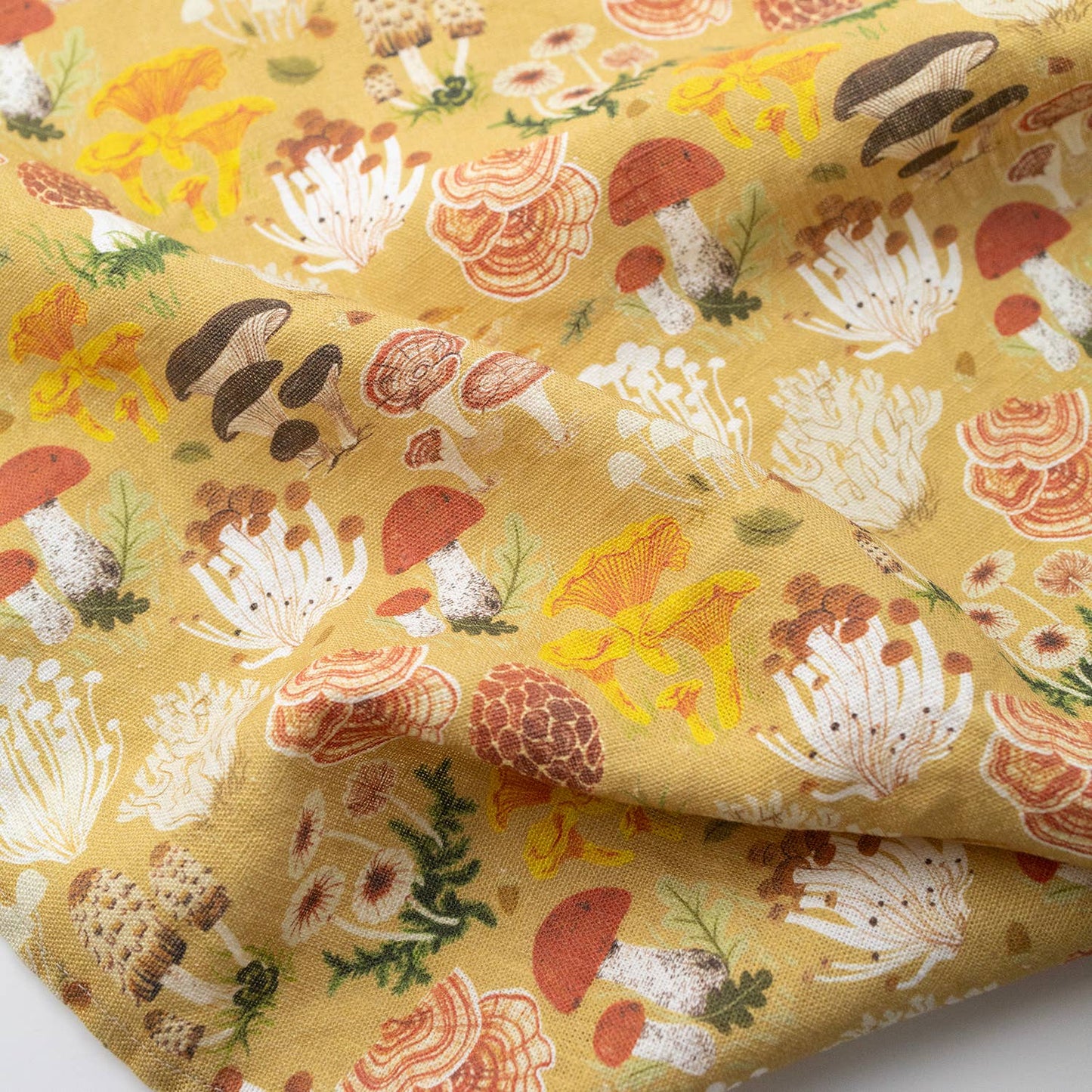 Linen Tea Towel in Mushrooms - Botanica Paper