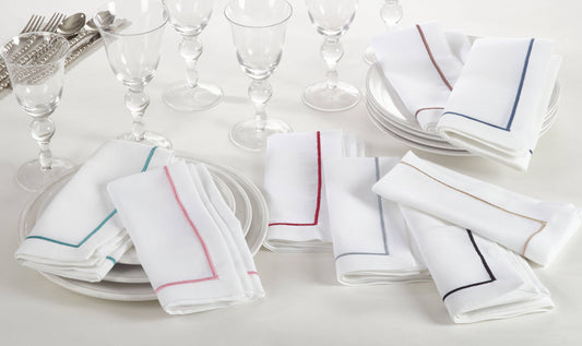 Embroidered Line Design Napkin