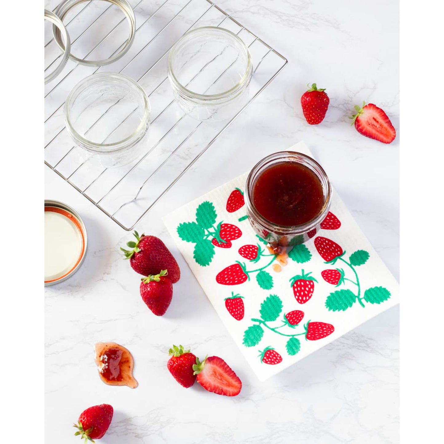 Strawberries Swedish Dishcloth