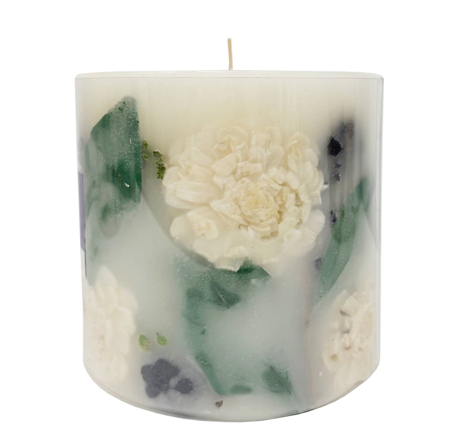 Amber Lavender Botanical Pillar Candle