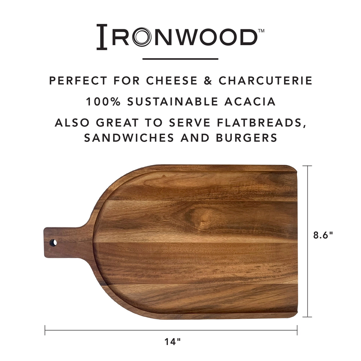 Planche à charcuterie ronde en marbre et acacia