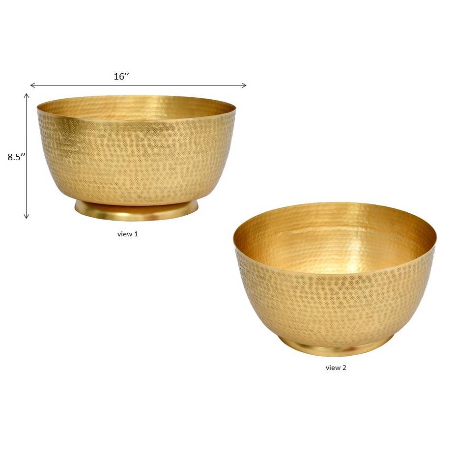 Gold Hammered Round Tub