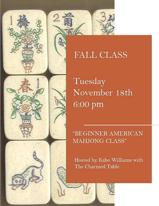 Beginner American Mahjong.  Tuesday, November 18th, 2025.  6:00 pm