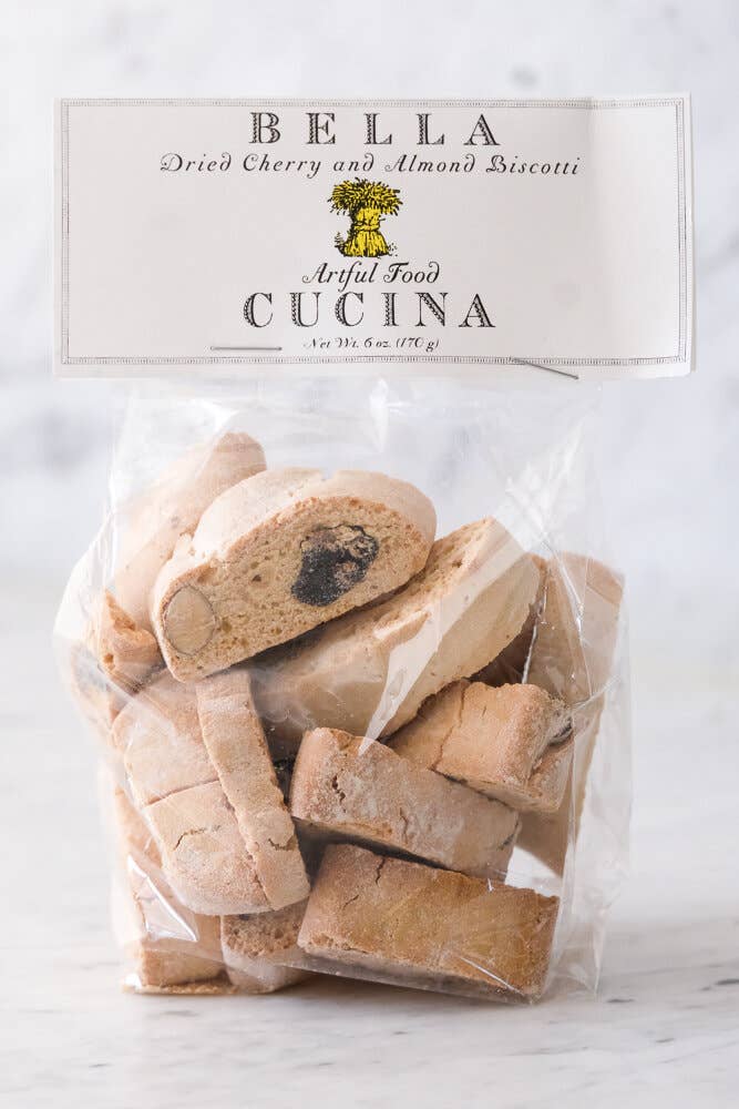 Bella Cucina 意式脆饼（干樱桃杏仁味）袋装 - 6盎司