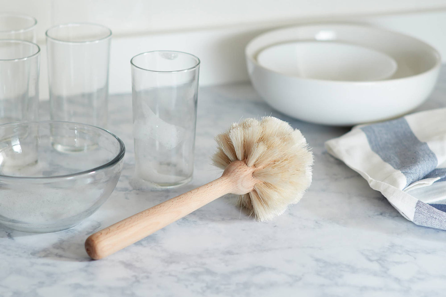 Natural Horsehair Dish Brush