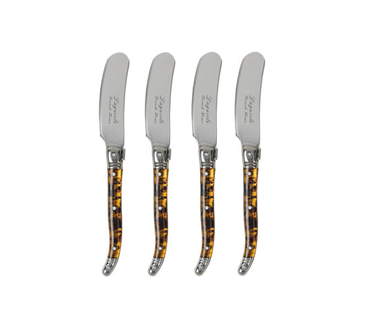 French Home - Laguiole 4-Piece Tortoise Shell Spreader Set