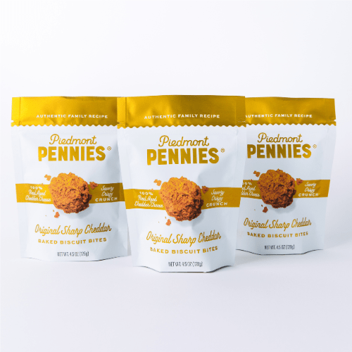 Piedmont Pennies - Gluten Free Original Sharp Cheddar Biscuit Bites
