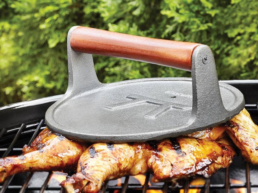 8" Cast Iron Round Grill Press