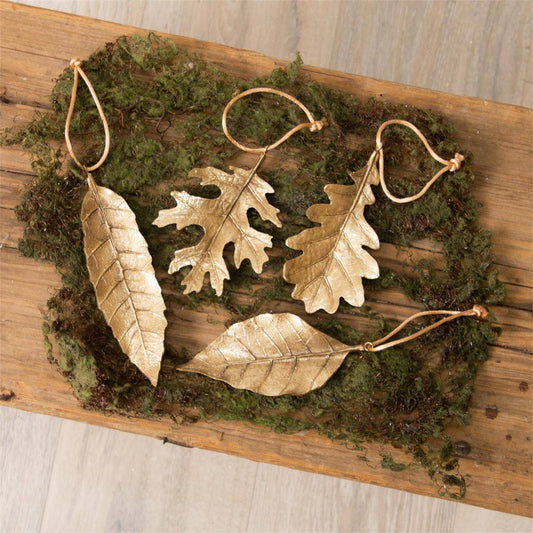Leaf Ornaments - set of 4
