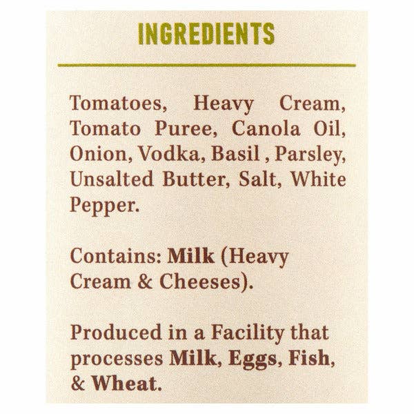 Di Bruno Bros. Vodka Cream Tomato Sauce