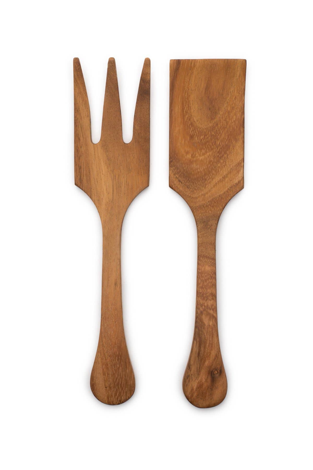 Couverts à salade extra larges en bois de fer, Acacia, 33 cm