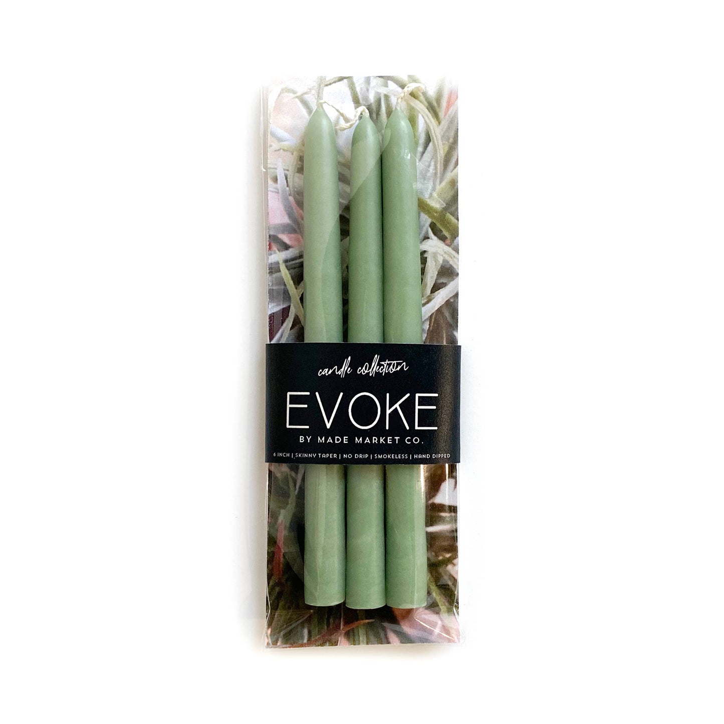 Skinny Tapered Candles - Succulent