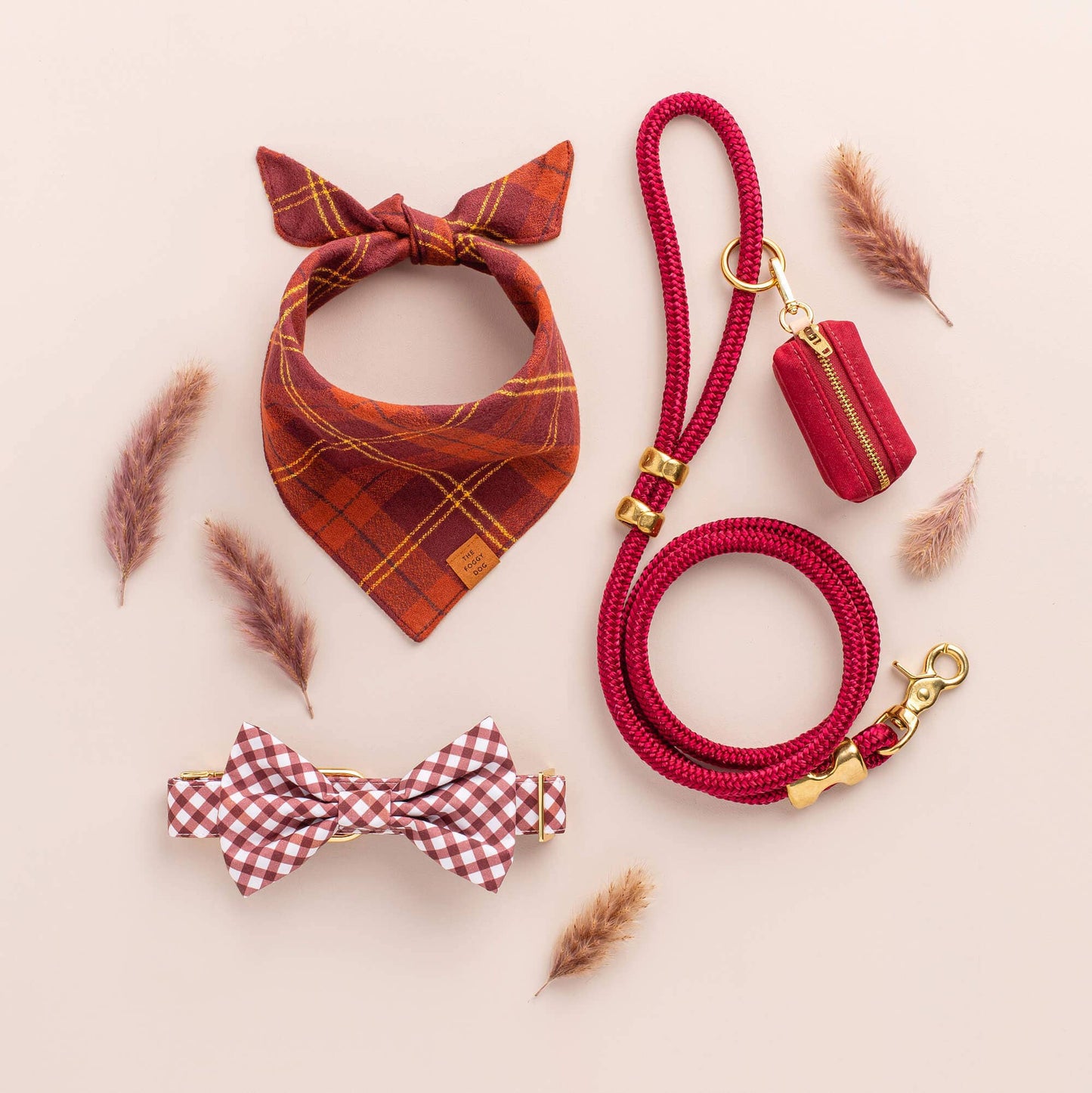 Cider Plaid Flannel Fall Dog Bandana