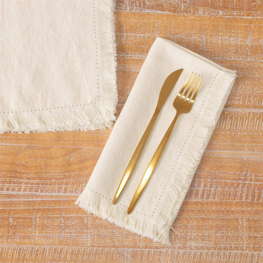 Stonewashed Linen Napkin Creme - set of 4