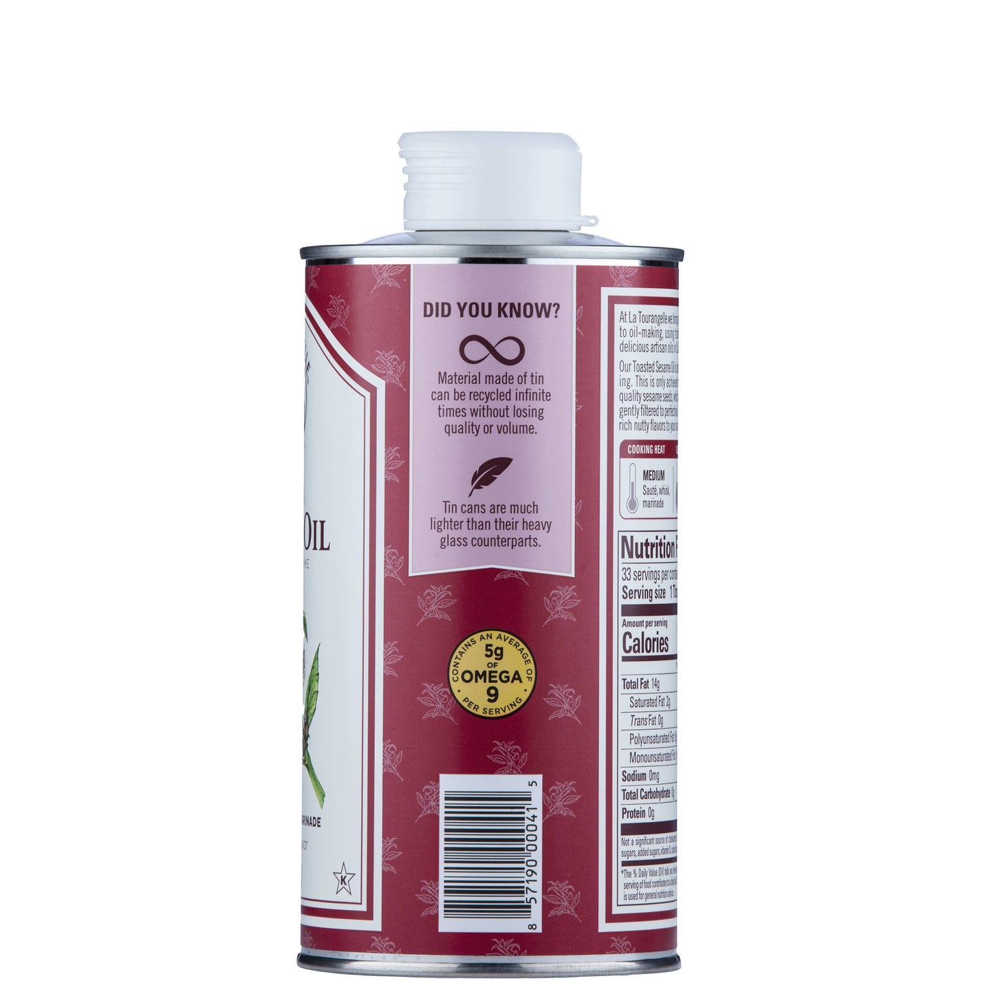 La Tourangelle Toasted Sesame Oil, 16.9 Fl Oz - 6 Units