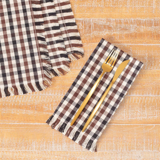 Plaid Cotton Napkins - set of 4
