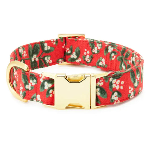 Foggy Dog Mistletoe Dog Collar