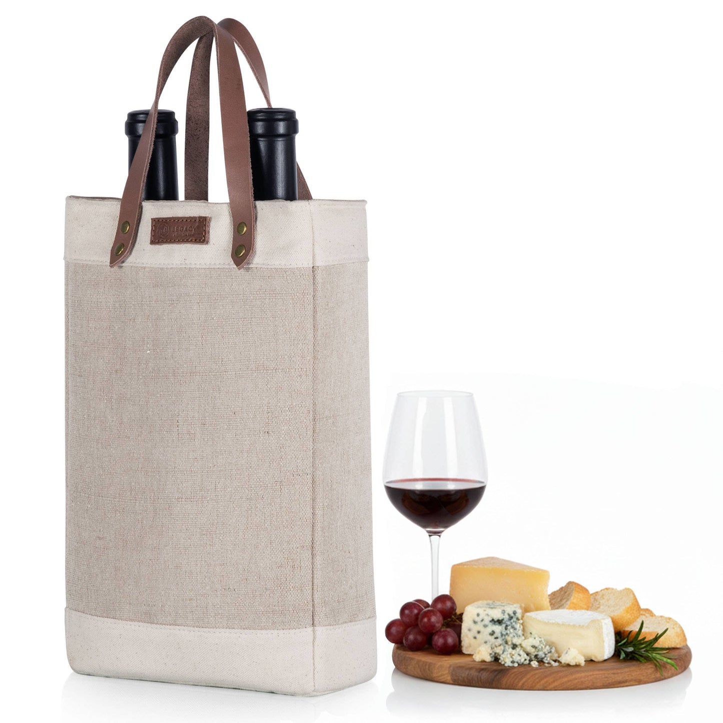 Pinot - Jute 2 Bottle Insulated Wine Bag