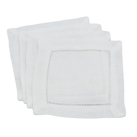 Classic Linen Hemstitch Napkin - pack of 4