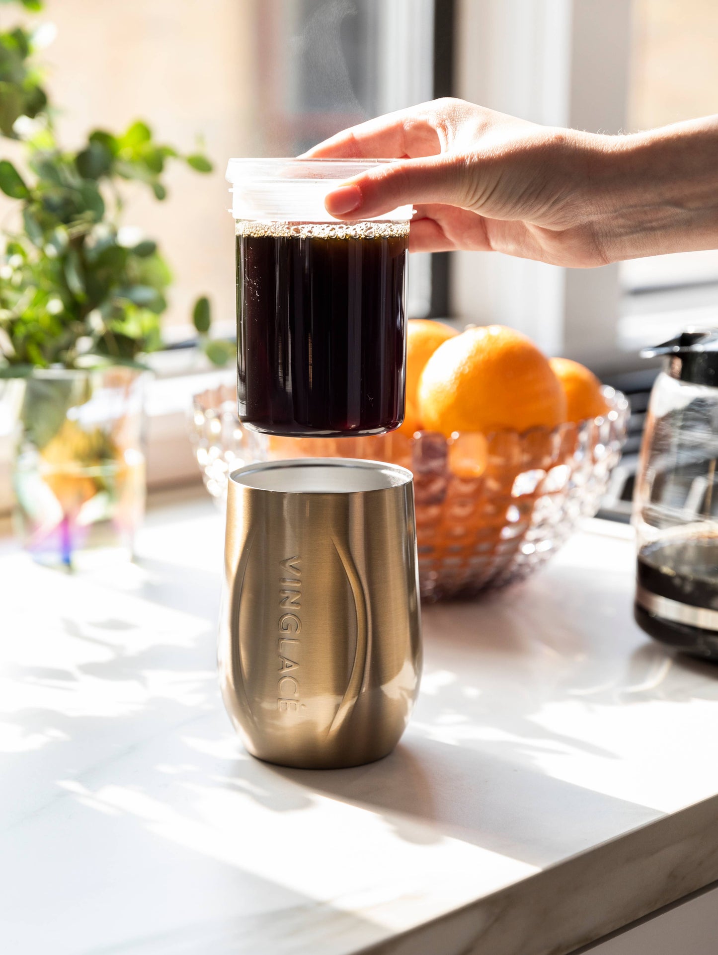 Copper Stemless Wine Glass