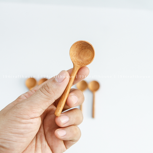 Tiny Wooden Salt or Sugar Spoon